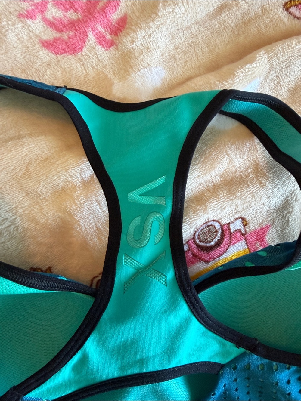 ✨ Victoria’s Secret Sport VSX Teal Aqua Sports Bra Workout Athletic 32C ✨ - Picture 8 of 14